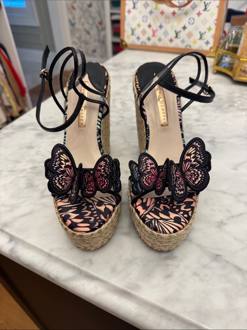 NWOB Sophia Webster Butterfly Wedges